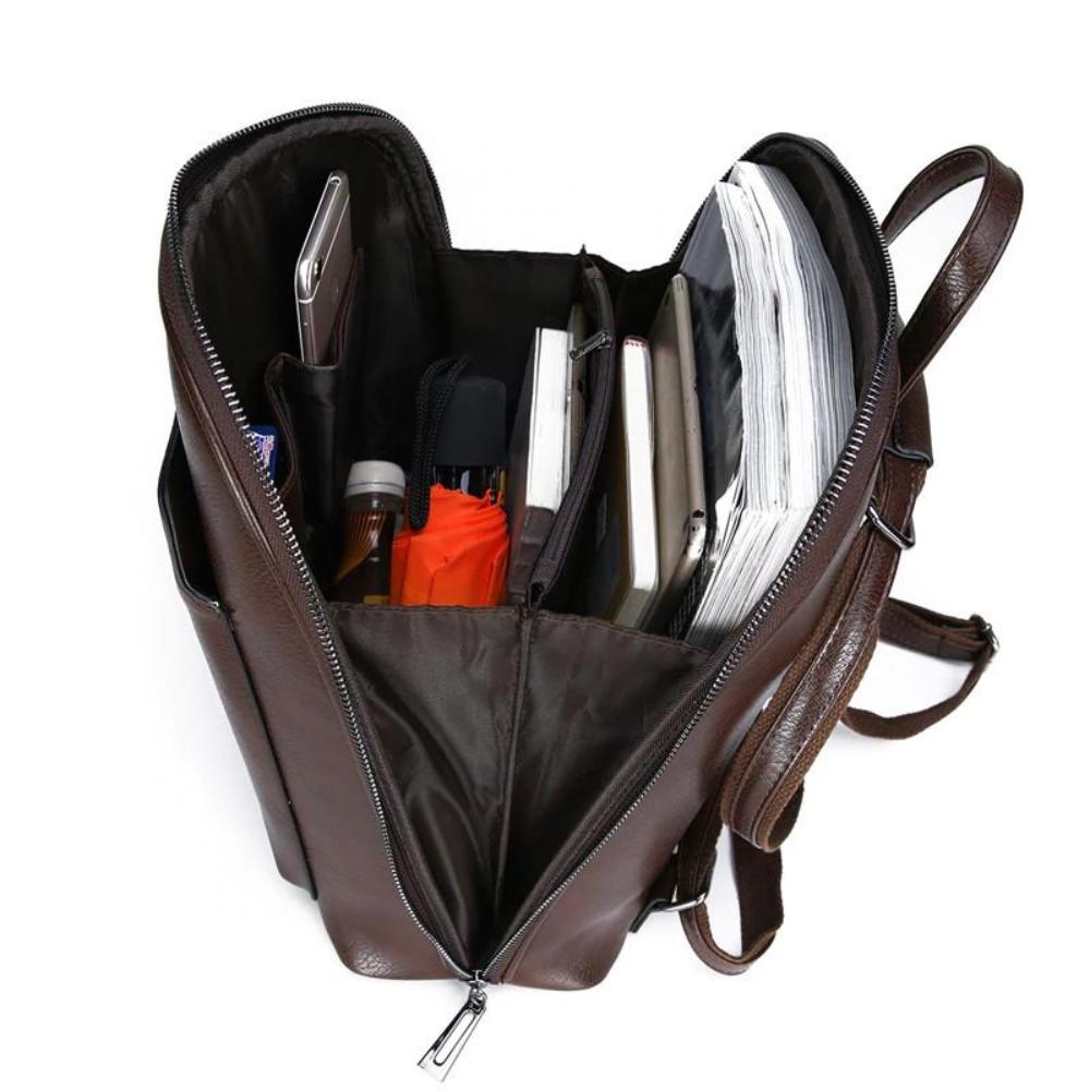 Sleek Classic Double-Zip Backpack