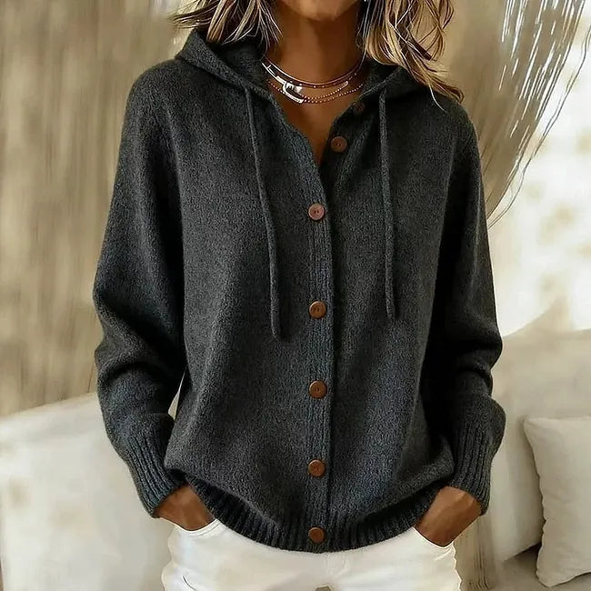 Goldie | Hooded Button Cardigan