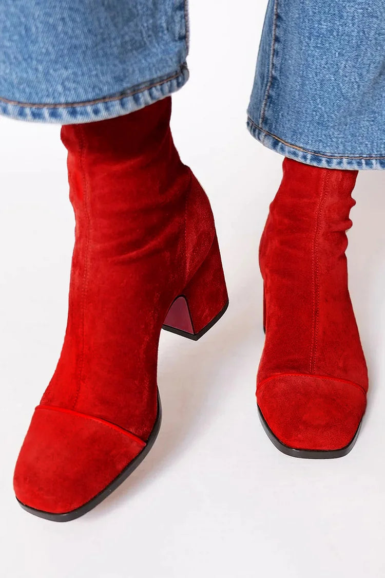 Octavia | Square Toe Bold Boots