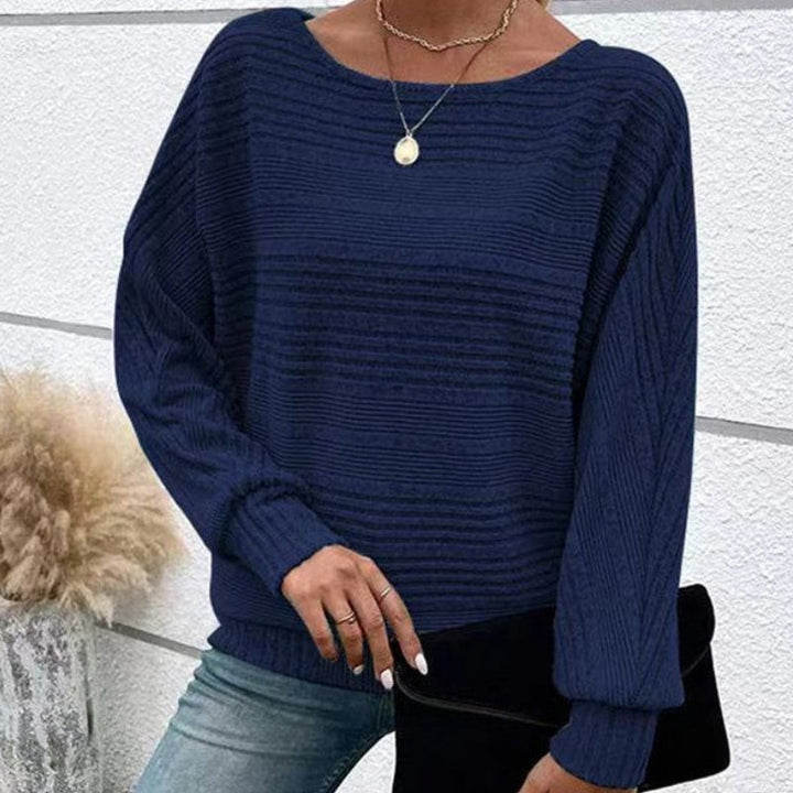 Marnie | Striped Batwing Knit Top