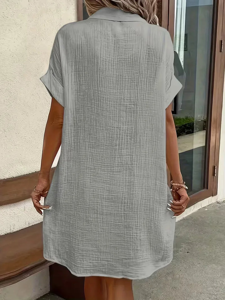 Shirt Dress with Short Sleeves