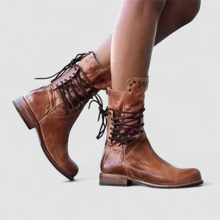 Rhoda™ | Vintage Lace-Up Ankle Boots