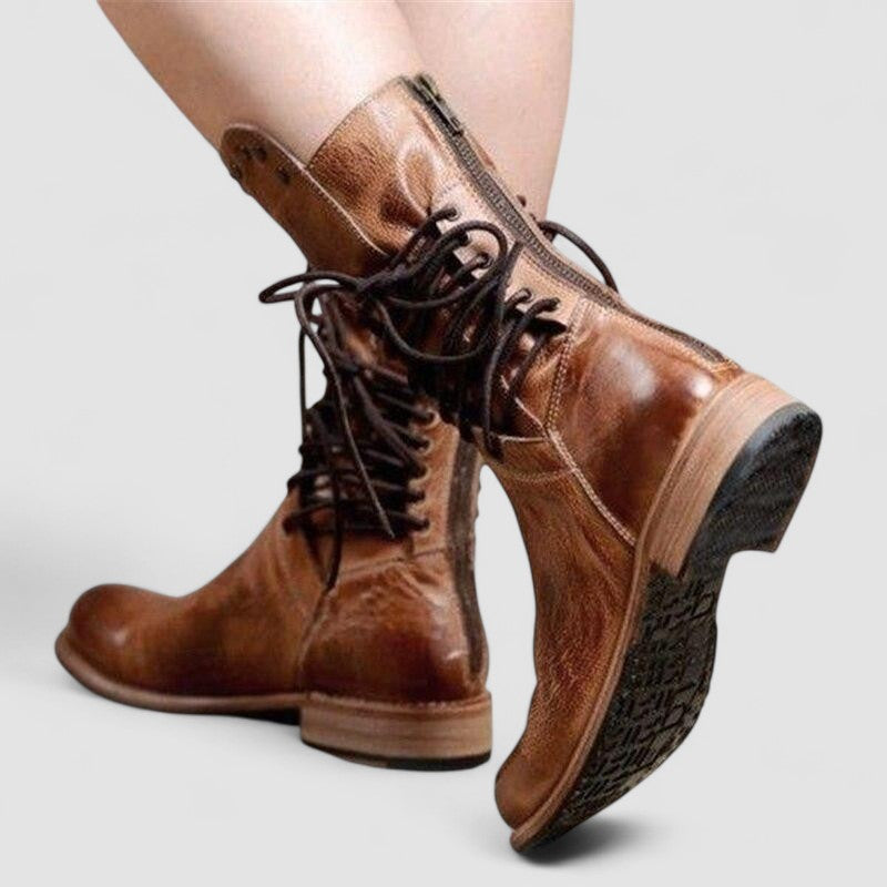 Rhoda™ | Vintage Lace-Up Ankle Boots