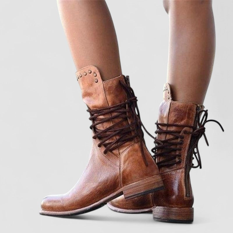 Rhoda™ | Vintage Lace-Up Ankle Boots