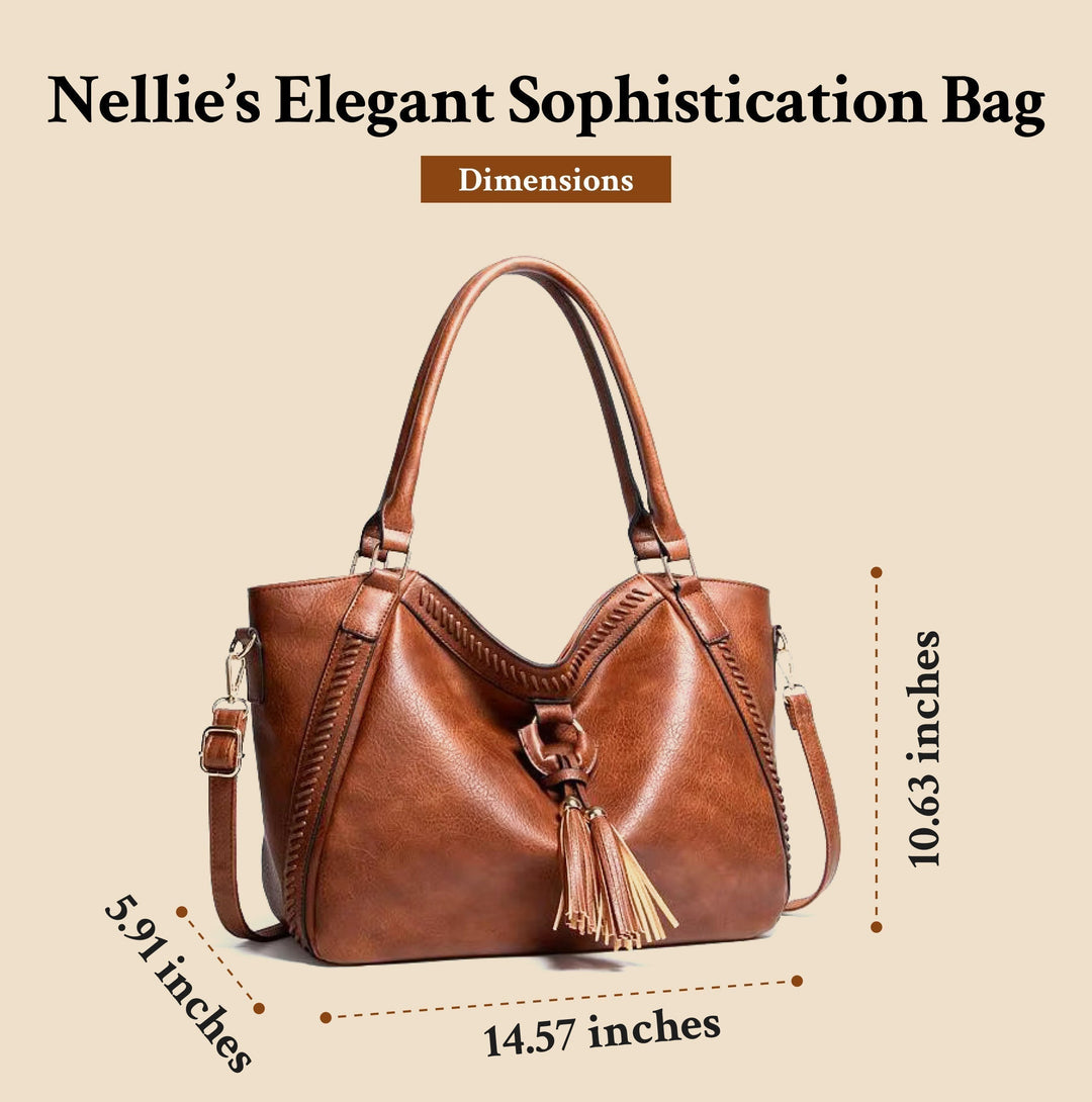 Nellie’s Chic Leather Shoulder Bag | Elegant Sophistication