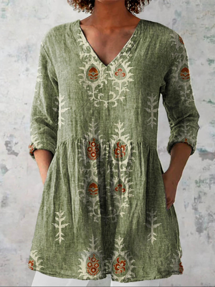 Sophia | Long Blouse with V-Neck