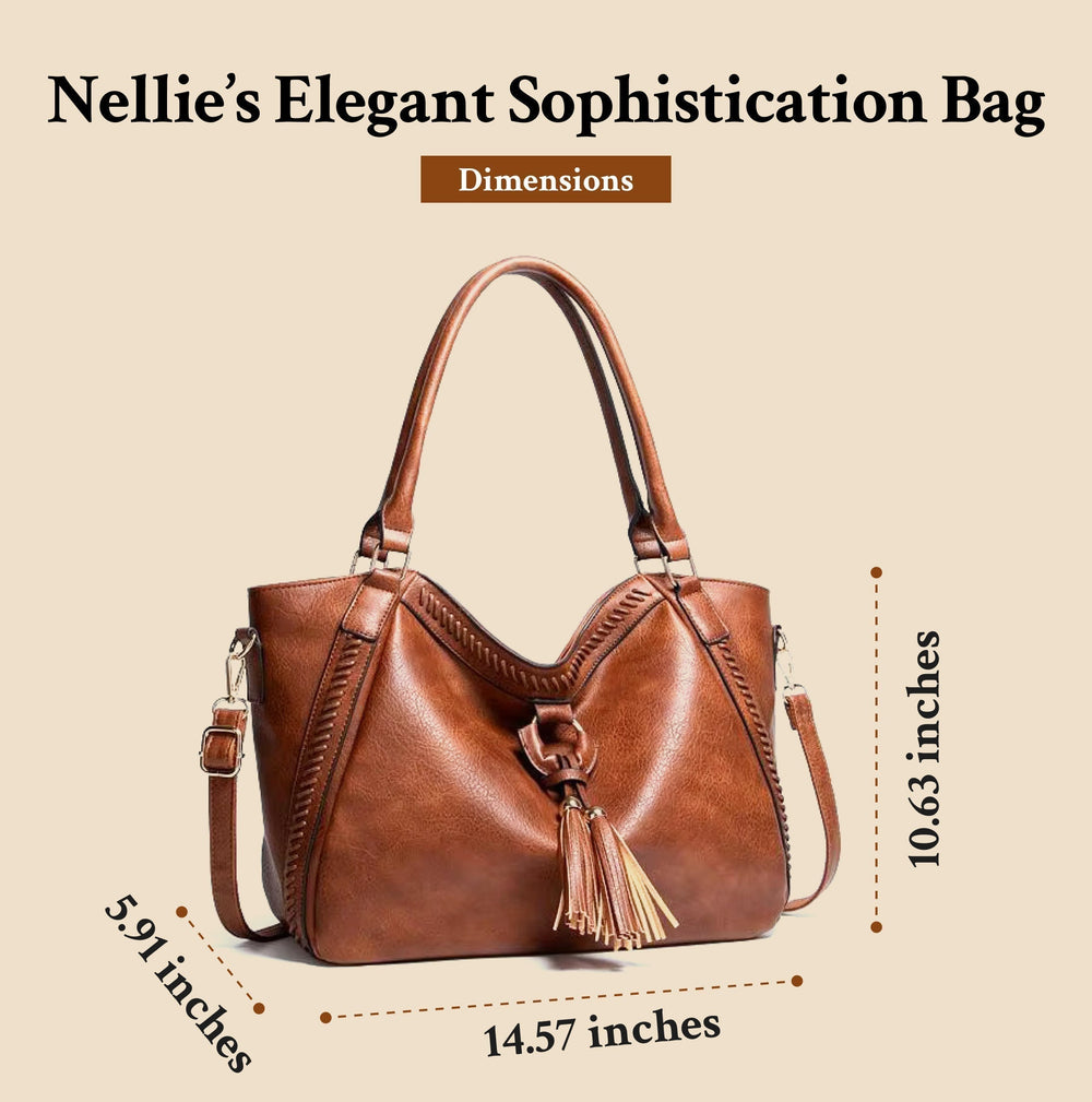 Nellie's Chic Leather Shoulder Bag | Elegant Sophistication
