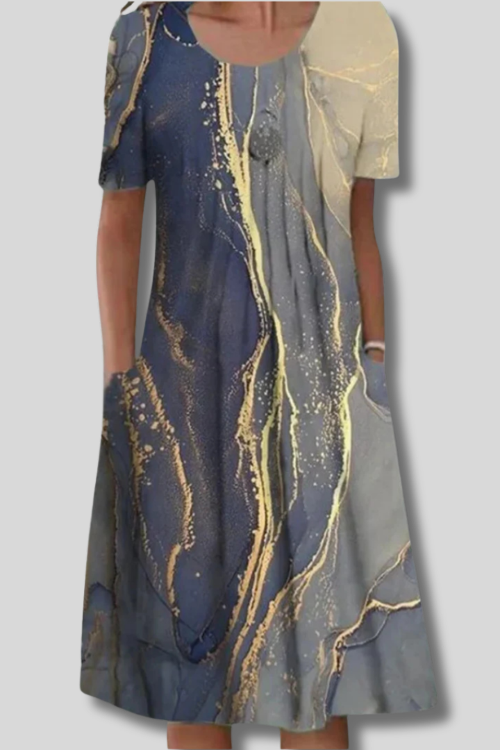 Winifred™ | Vintage Floral Art Print Dress