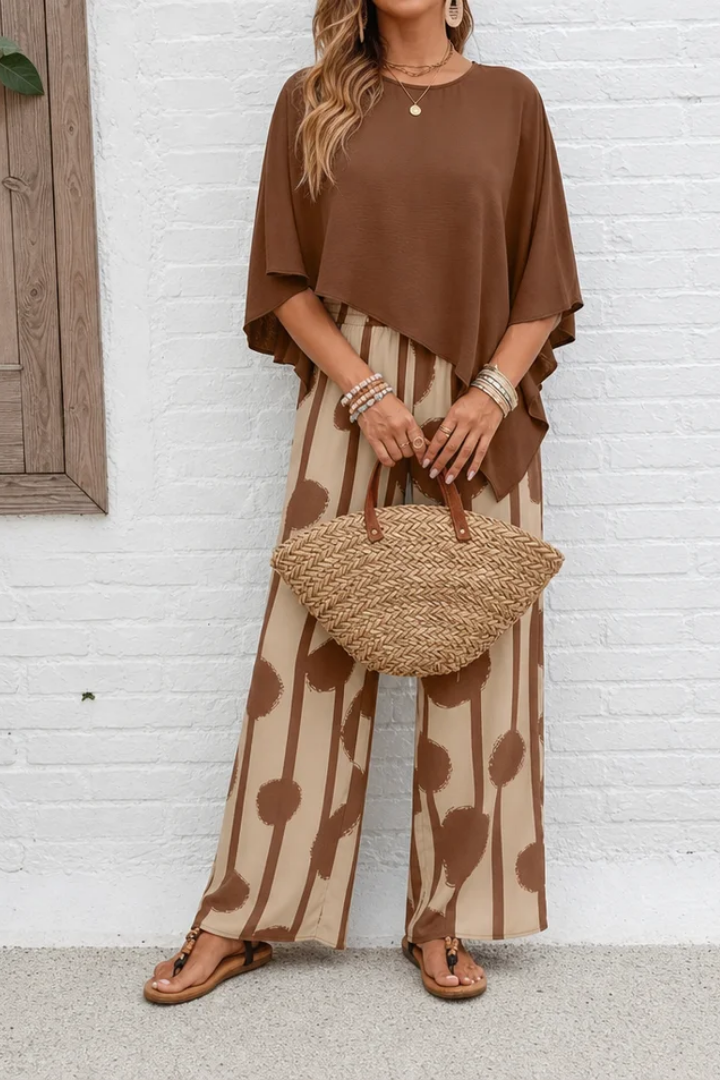 Donna™ |  Comfortable Elastic Waist Two-Piece Set
