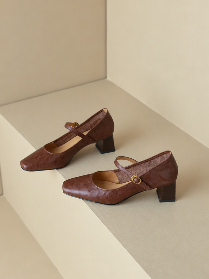Remina Genuine Leather Heels