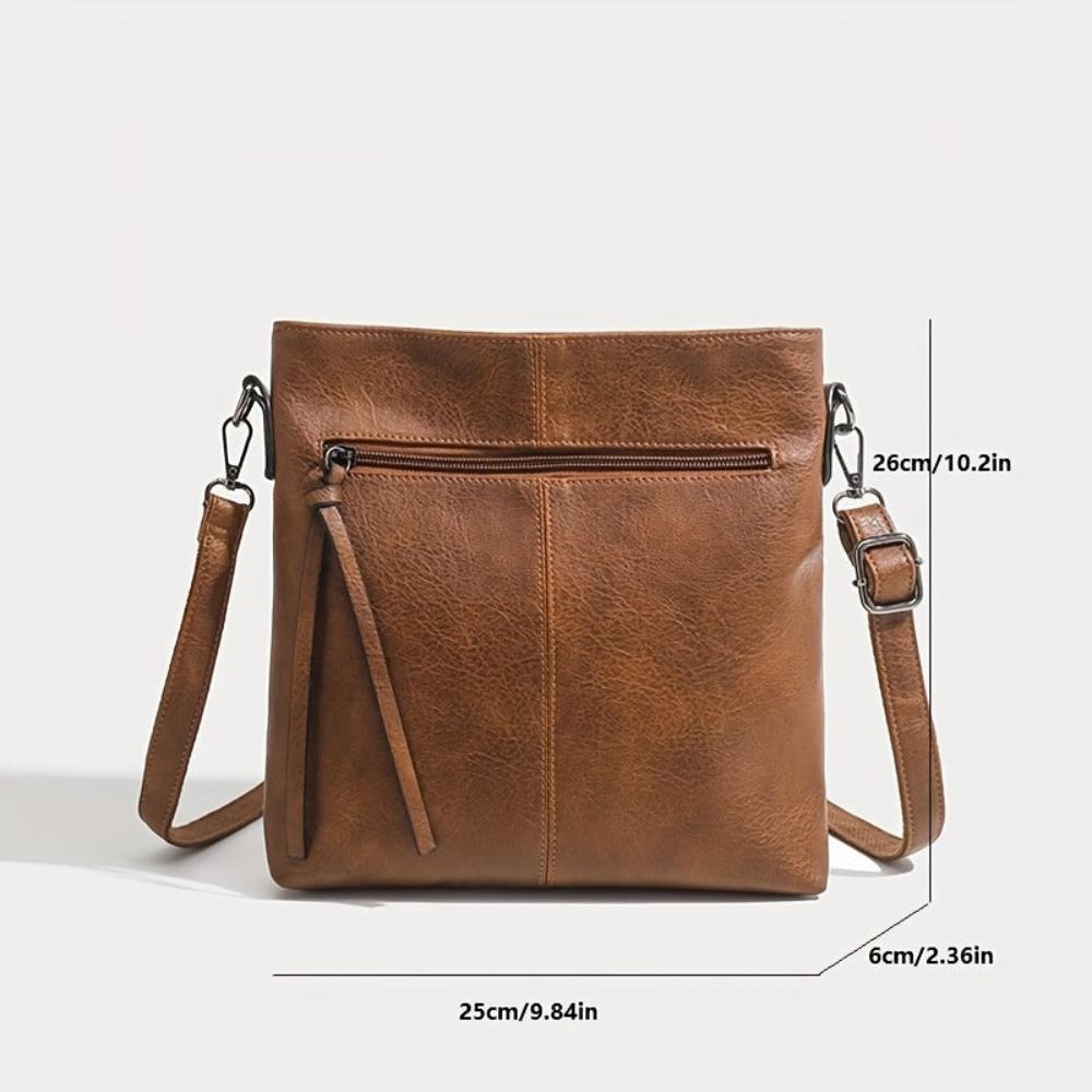 Vintage-Inspired Lena Square Crossbody Bag
