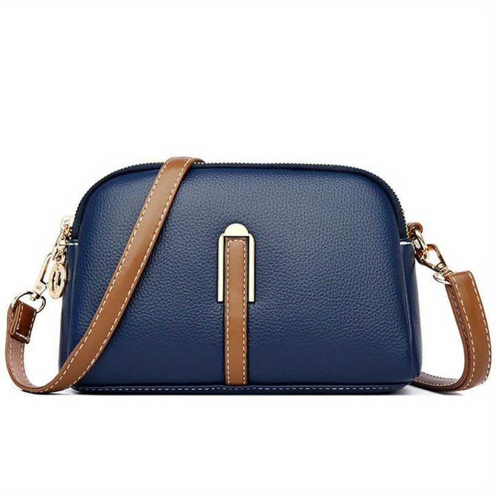 Litchi-Embossed Mila Crossbody Bag