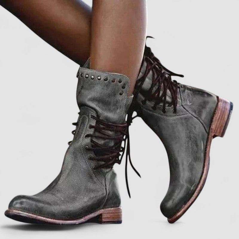 Rhoda™ | Vintage Lace-Up Ankle Boots