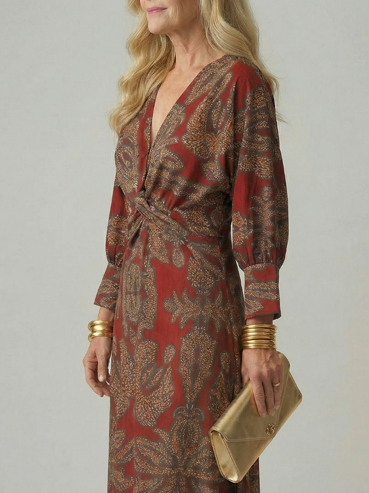 Lune - Natural Wrap Midi Dress