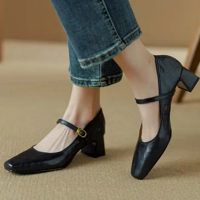 Emily | Buckled Block-Heel Mary Janes
