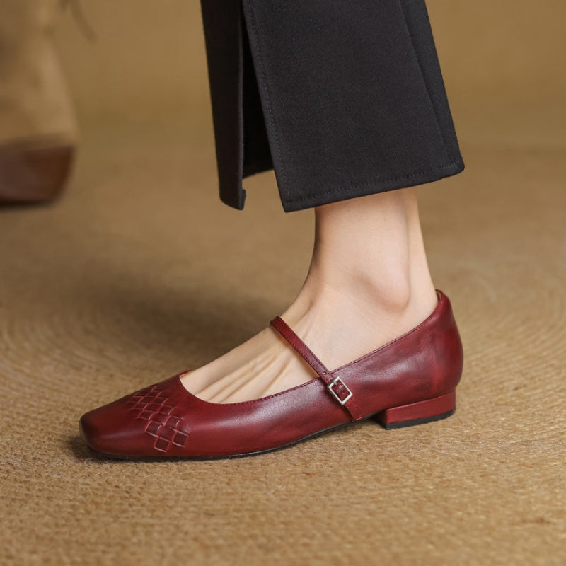 Rosemary | Square-Toe Mary Jane Flats