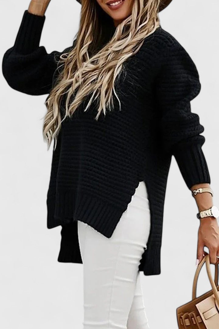 Cathleen | Chunky Side-Split Sweater
