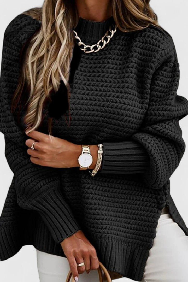 Cathleen | Chunky Side-Split Sweater