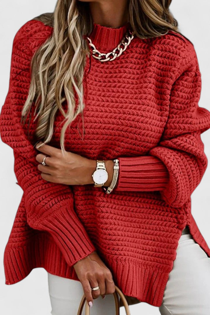 Cathleen | Chunky Side-Split Sweater