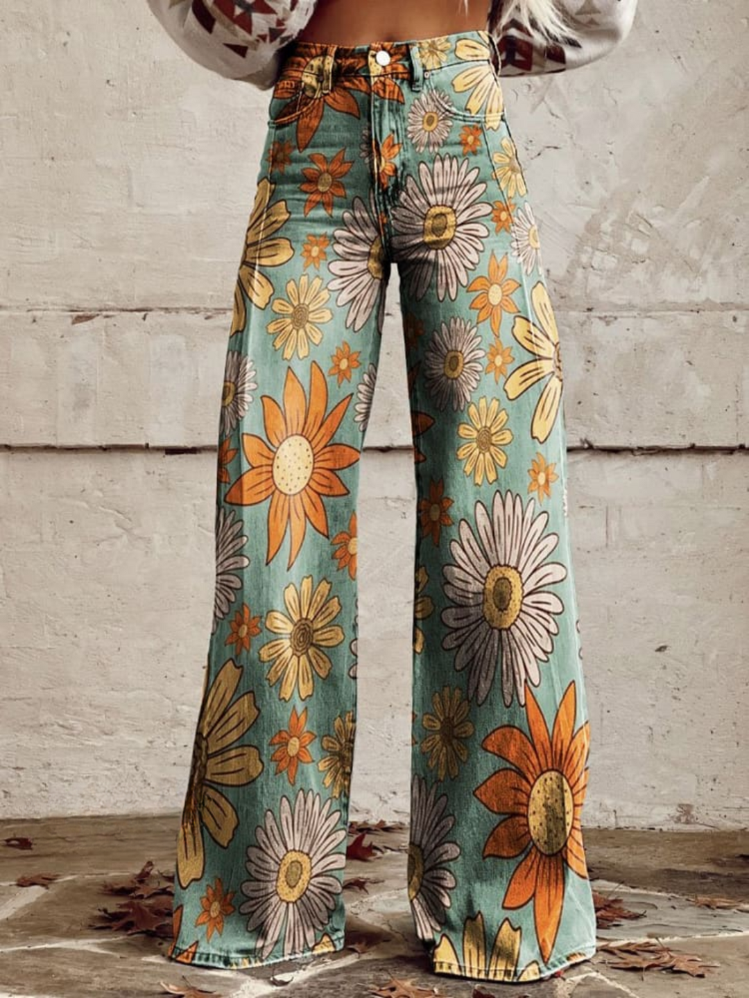 Daisy | Festival Floral Wide-Leg Pants