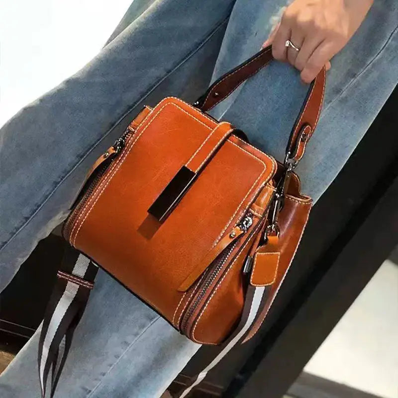 Chic Authentic Leather Crossbody Bag
