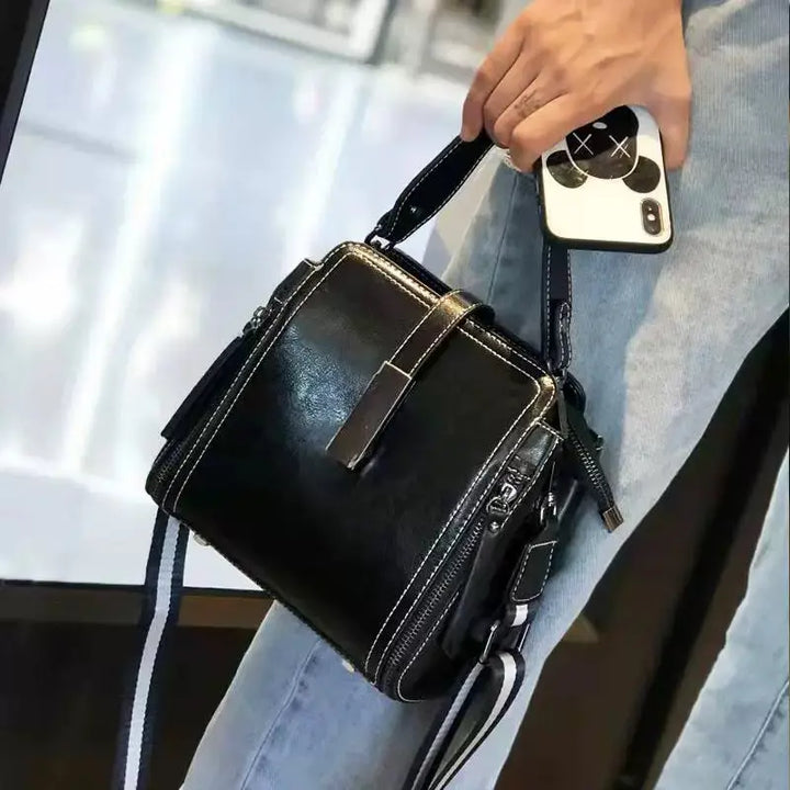 Chic Authentic Leather Crossbody Bag