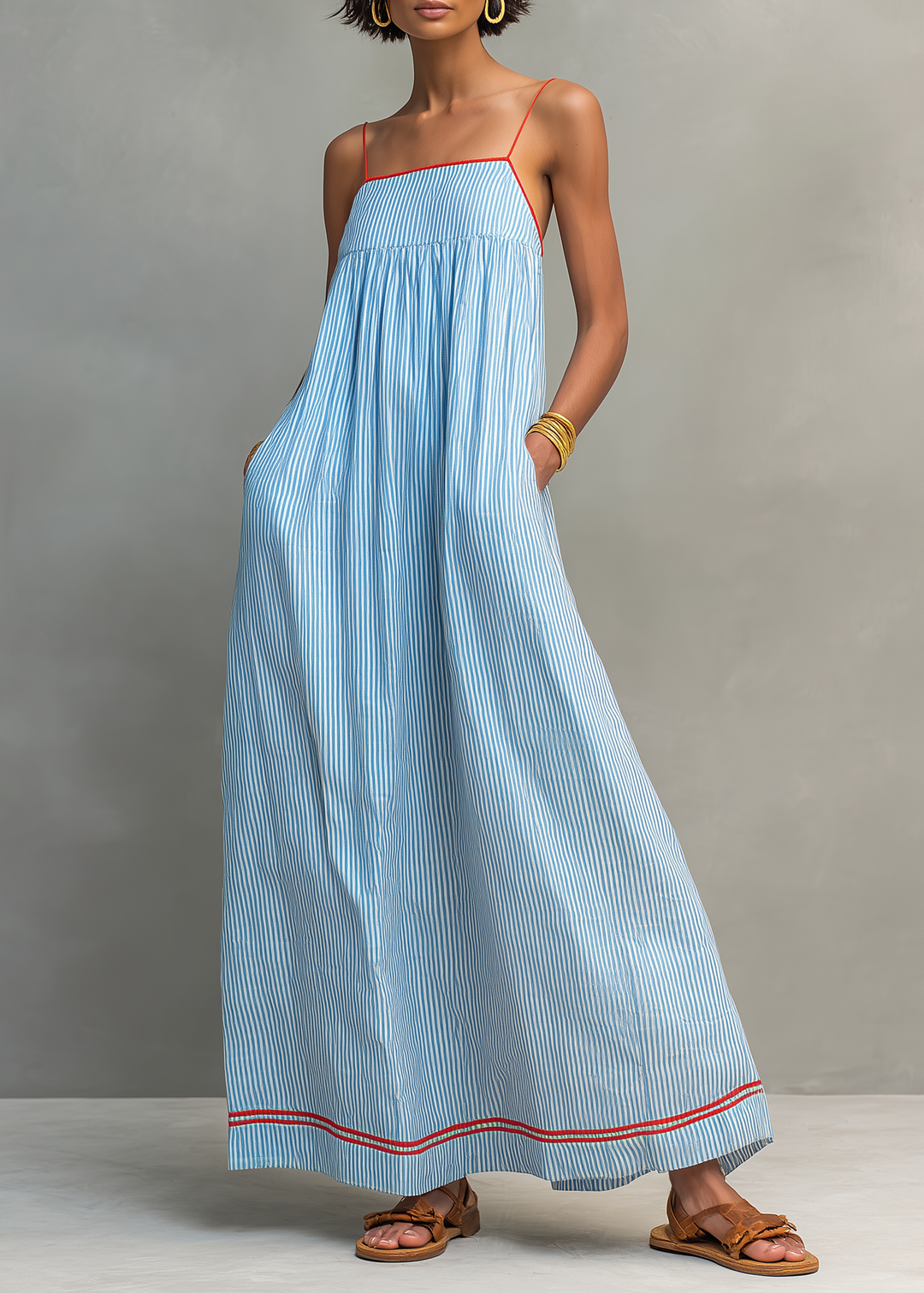 Palmira™ | Breezy Striped Maxi Dress