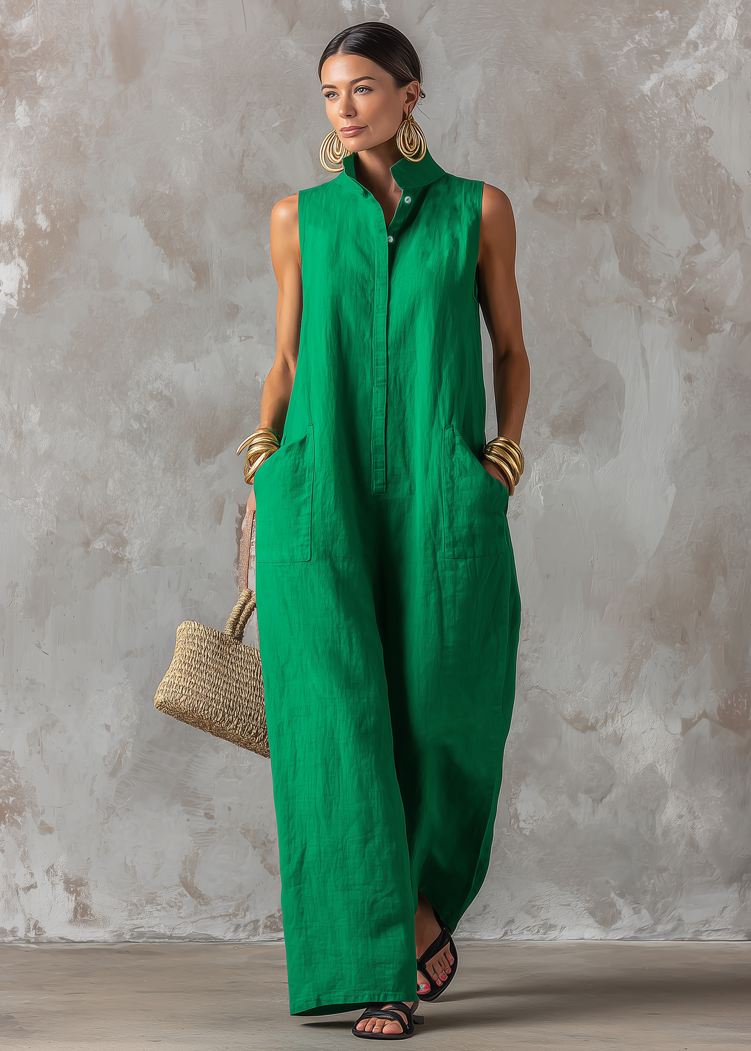 Parthenia™ | Sleeveless Wide-Leg Jumpsuit