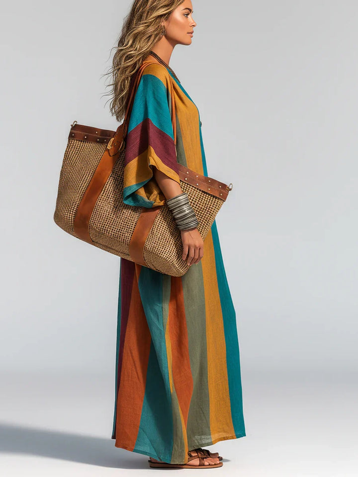Lena™ | Women's Casual Short Sleeves Maxi Dress