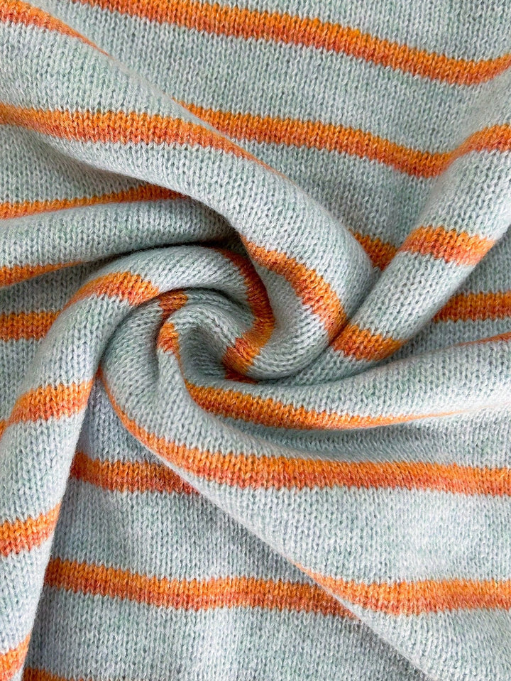 Tamsyn | Striped Knit Cardigan Blue Orange