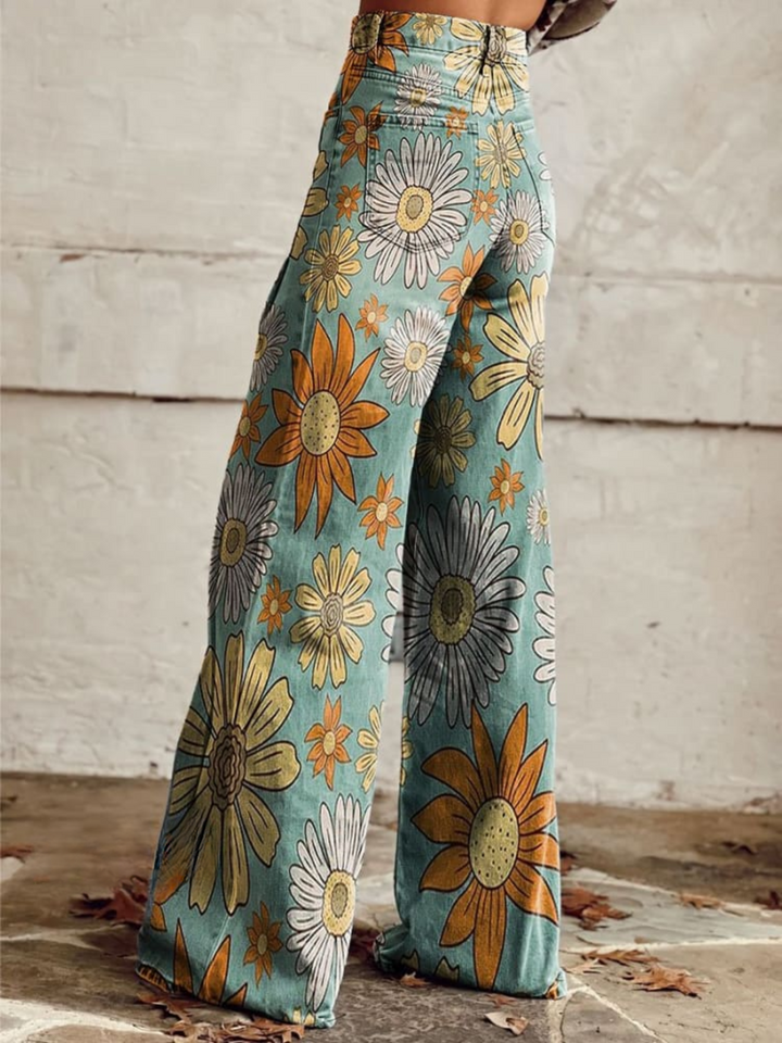 Daisy | Festival Floral Wide-Leg Pants
