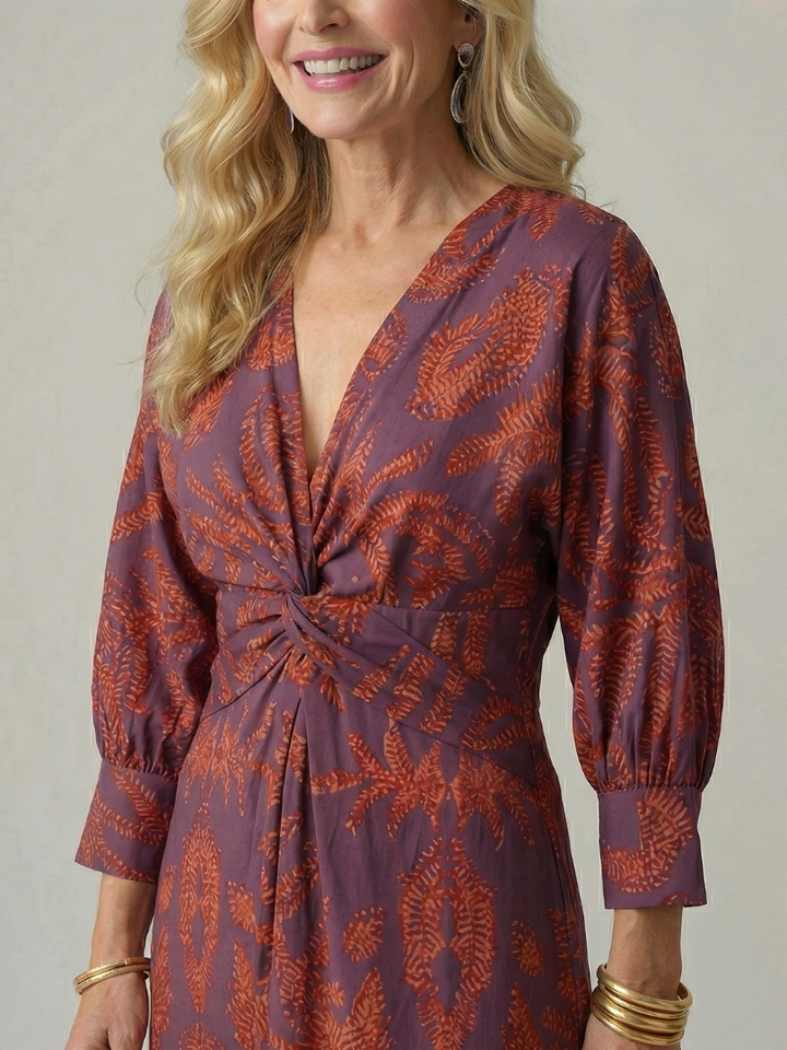 Lune - Natural Wrap Midi Dress