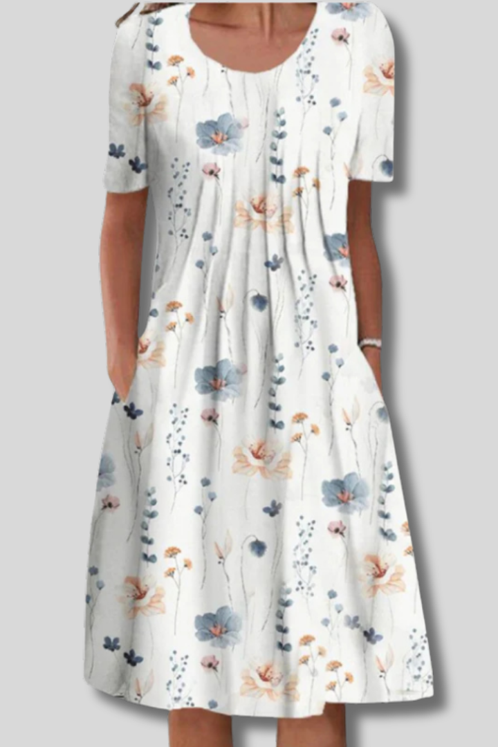 Shirley™ | Vintage Floral Art Print Dress