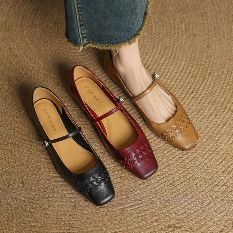 Rosemary | Square-Toe Mary Jane Flats