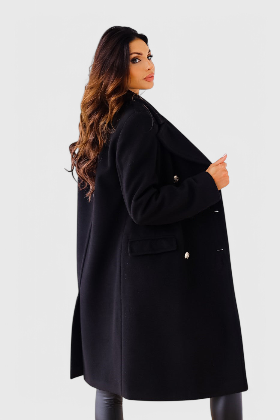 Fitted Double-Breasted Wool Coat by Yara