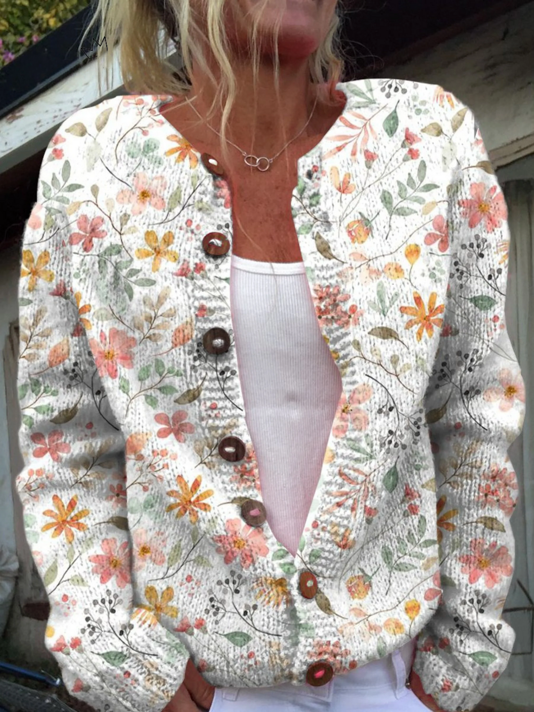 Mirabelle | Autumn Sprig Knit Cardigan