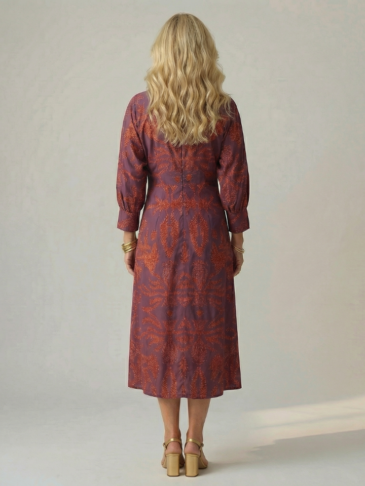 Lune - Natural Wrap Midi Dress