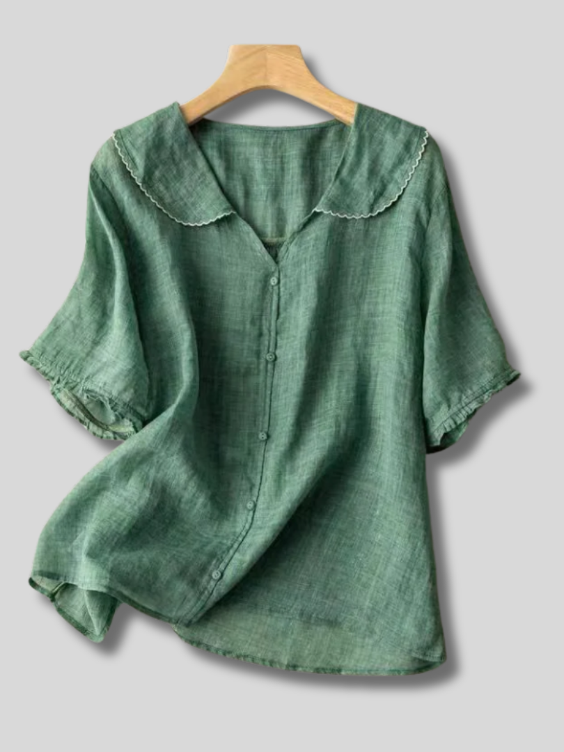 Kristi™ | Vintage Blouse with Button Detail