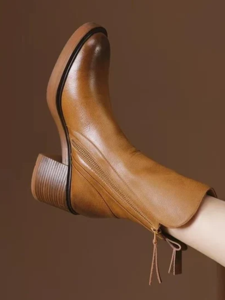 Selene™ | Elegant Side Zip Ankle Boots