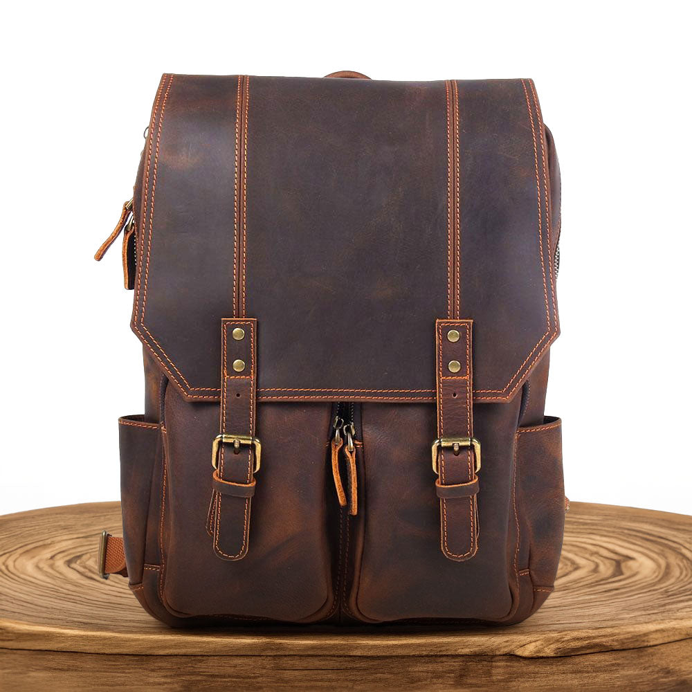 Robert - Vintage Leather Travel Backpack