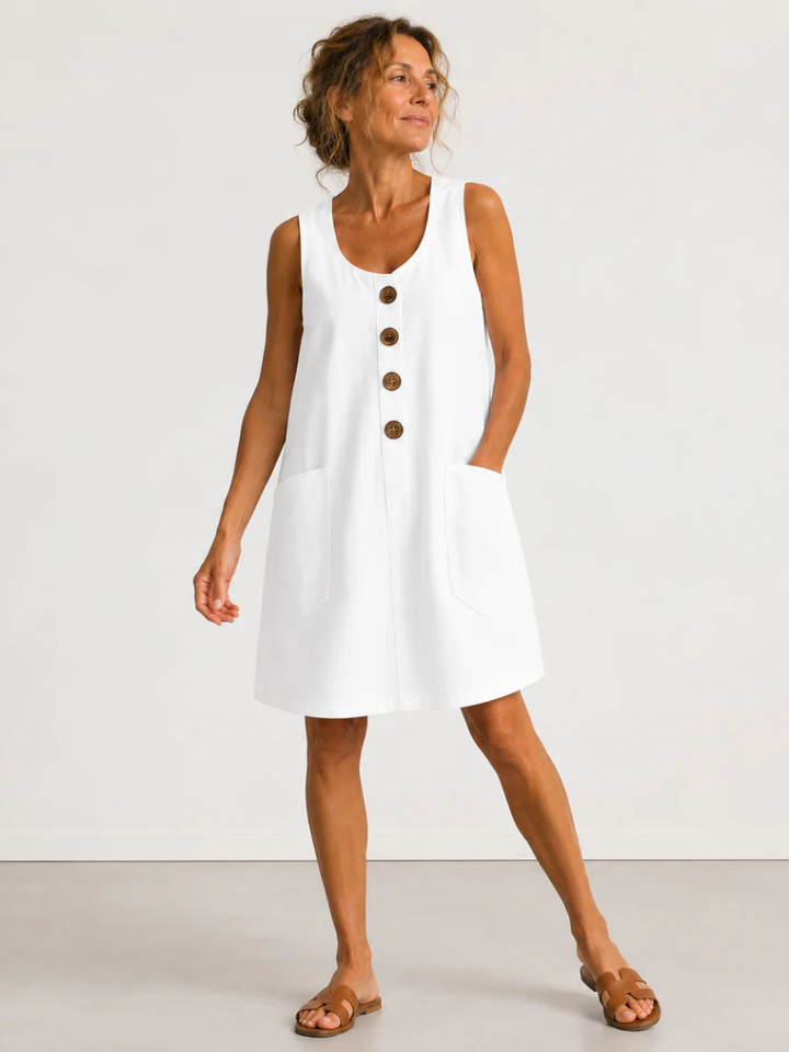 Maud™ | Cotton and linen dress