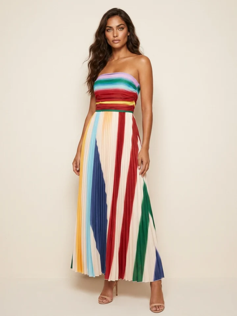 Juliana™ | Pleated Sleeveless Maxi Dress