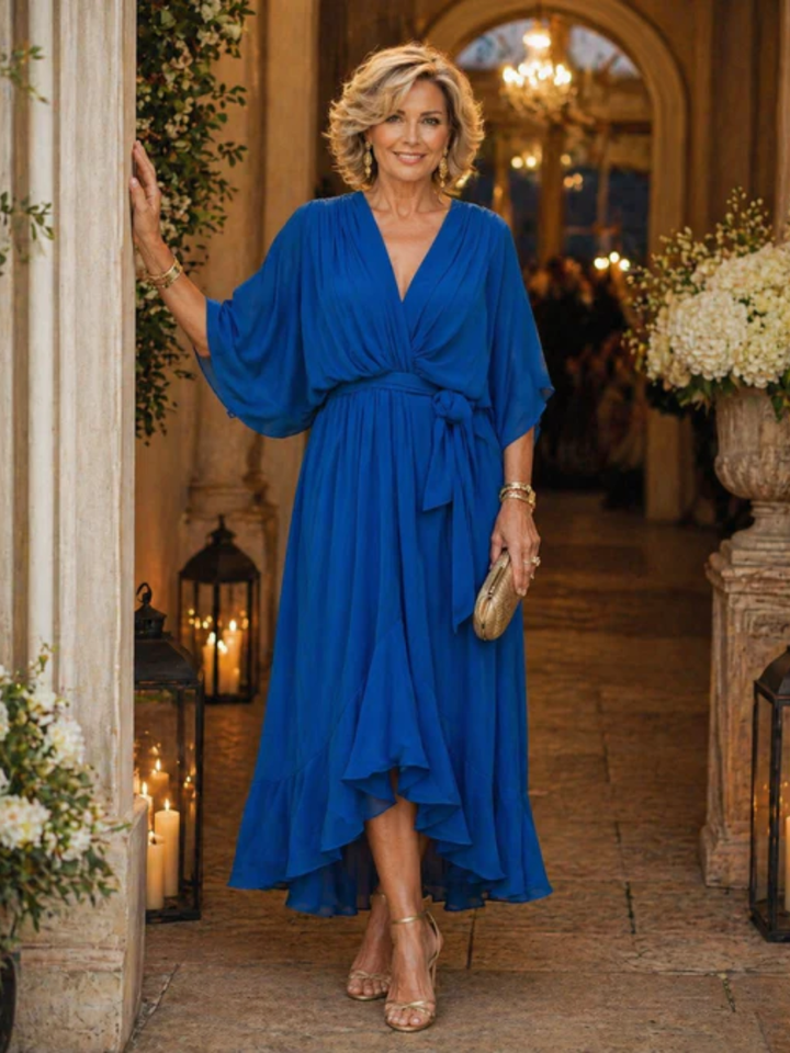 Monica™ | Elegant V-Neck Dress