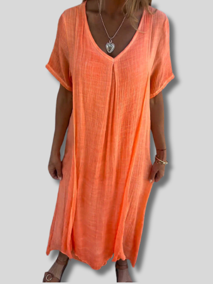 Violet™ - Loose-Fit V-Neck Dress
