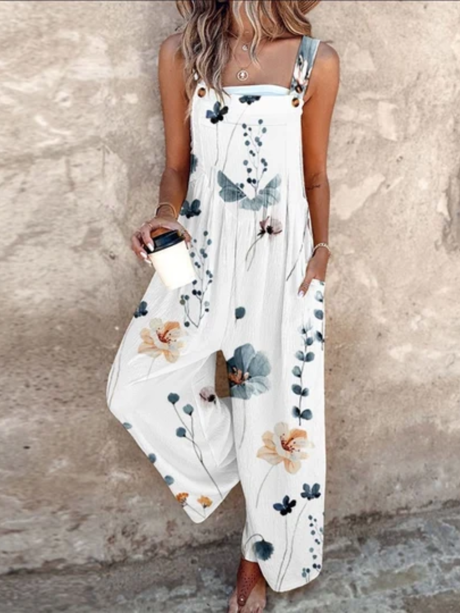 Angel™ | Relaxed Floral Print Wide Leg Jumpsuit