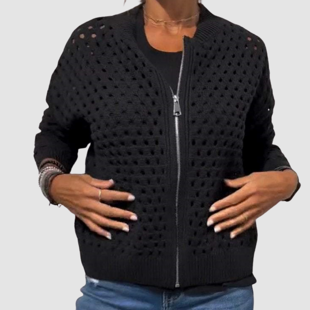 Constance | Premium Knitted Cardigan Black