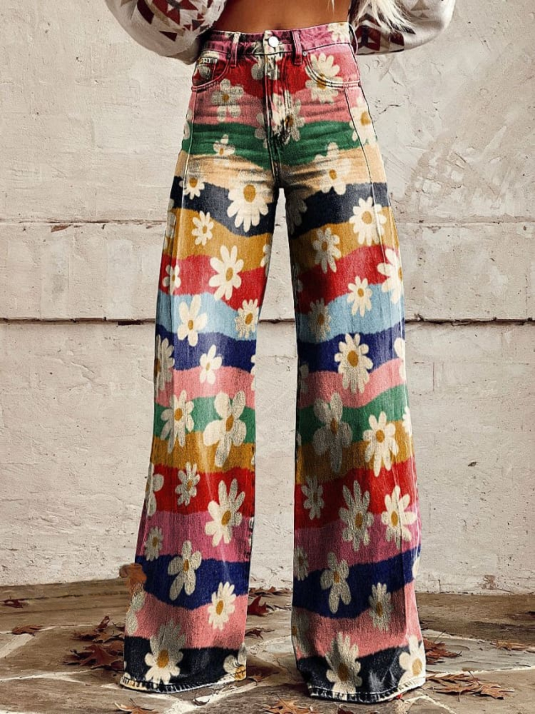 Savannah | Vintage Floral High-Waisted Flare Trousers