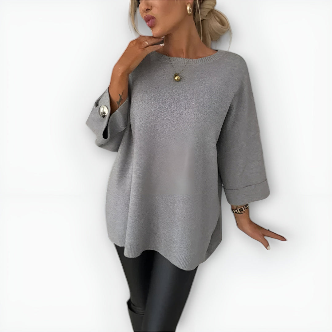 Elaina | Oversized Boat-Neck Sweater