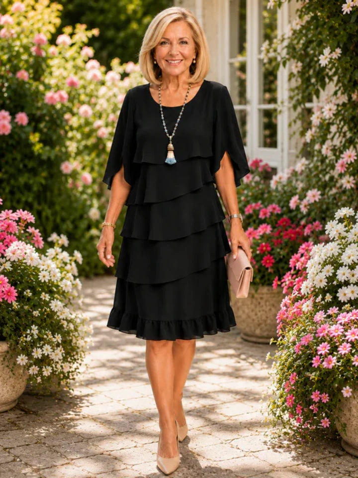 Adelina™ | Elegant Comfort Ruffle Dress