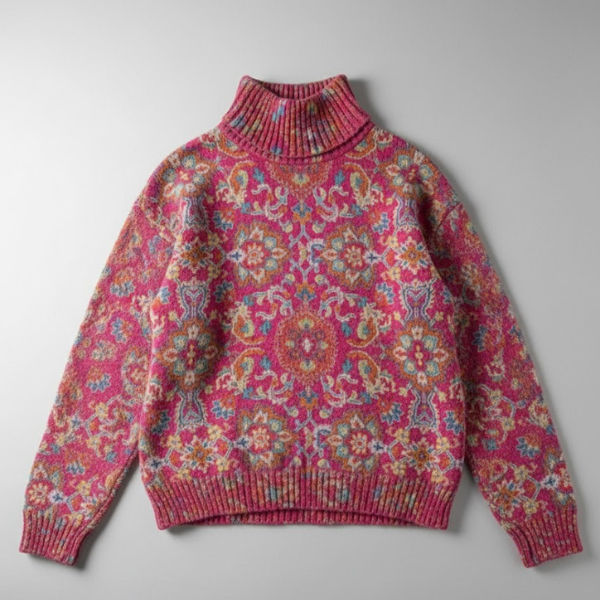 Ismay | Paisley Print Turtleneck Sweater